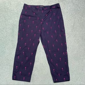 Talbots pink key pattern pants